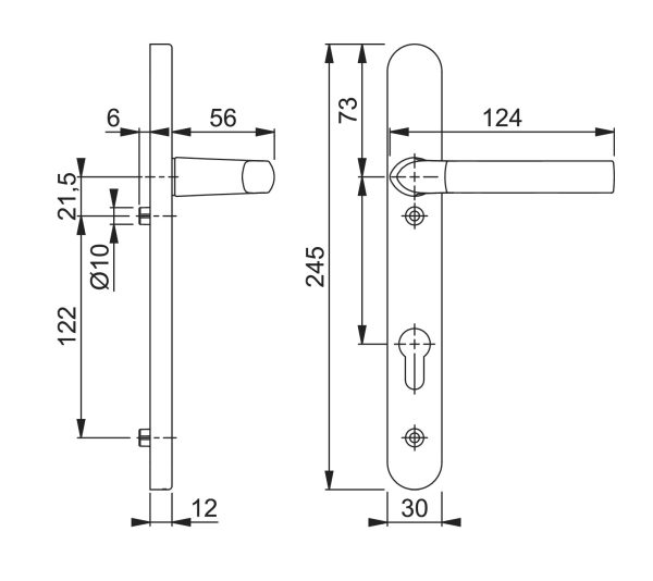 MILA 92mm CENTERS PRO-LINEA LEVER/LEVER 122mm SCREW CENTERS - Image 2