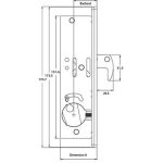 NELK SCREW IN HOOK METAL DOOR LOCK /CW FACEPLATE - Image 2
