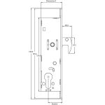 NELK EURO HOOK METAL DOOR LOCK /CW FACEPLATE - Image 2