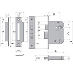G5004  IMPERIAL 5 LEVER MORTICE DEADLOCK - Image 3