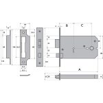 G5011/G5012  IMPERIAL 5 LEVER HORIZONTAL MORTICE LOCK - Image 3