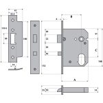 G7088  IMPERIAL DUAL-PROFILE CYLINDER MORTICE NIGHT LATCH WITH ANTI-THRUST BOLT - Image 3