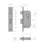 SG10 5 LEVER 2" MORTICE SASHLOCK - Image 3