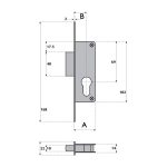 S9054  IMPERIAL EURO-PROFILE CYLINDER DOOR MORTICE DEADLOCK - Image 3