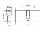UNION 2X18 EURO PROFILE DOUBLE CYLINDER - Image 2