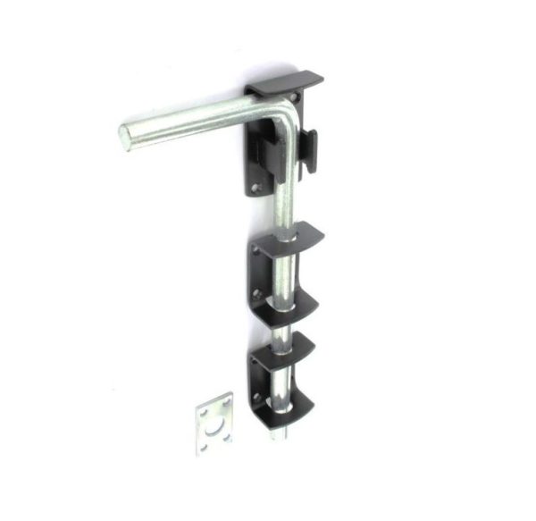 NELK BLACK 12" GARAGE DOOR BOLT - Image 1