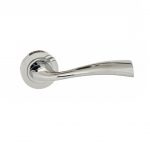 NELK WAVE LEVER ON ROUND ROSE DOOR FUNITURE