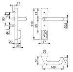ARRONE 8806 OUTSIDE ACCESS DEVICE NO CYLINDER - Image 2