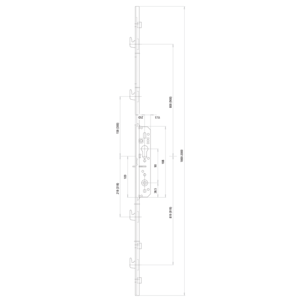 FUHR 4 HOOK PATIO LOCK - Image 2