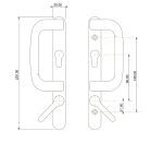 TROJAN SPARTA HANDLES TO SUIT FUHR PATIO LOCK - Image 2