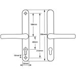 NELK FULLEX 68mm PZ LEVER LEVER HANDLES 215mm SCREW CENTRES - Image 2
