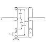 NELK 92mm PZ LEVER LEVER HANDLES 215mm SCREW CENTRES - Image 2