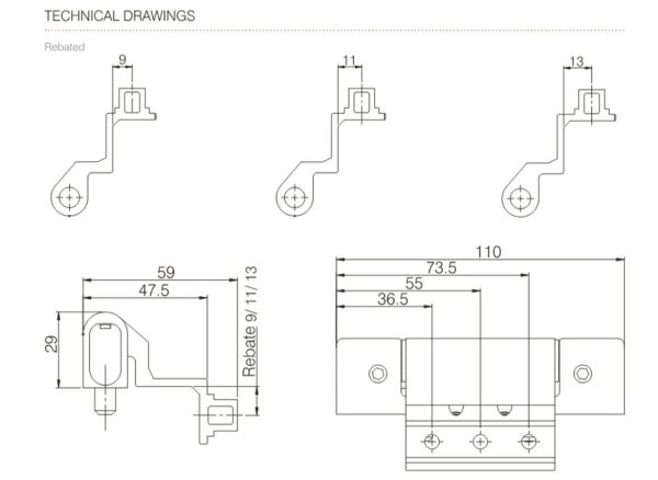 MILA IDEAL PENDULUM REBATED DOOR HINGE - Image 2