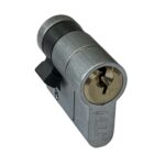 white background with silver locking mechanism