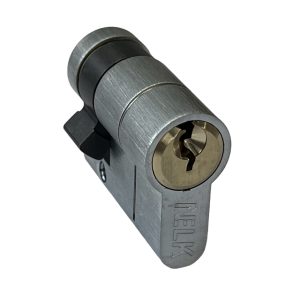 white background with silver locking mechanism