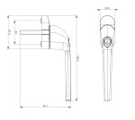 figure drawing of locking handle