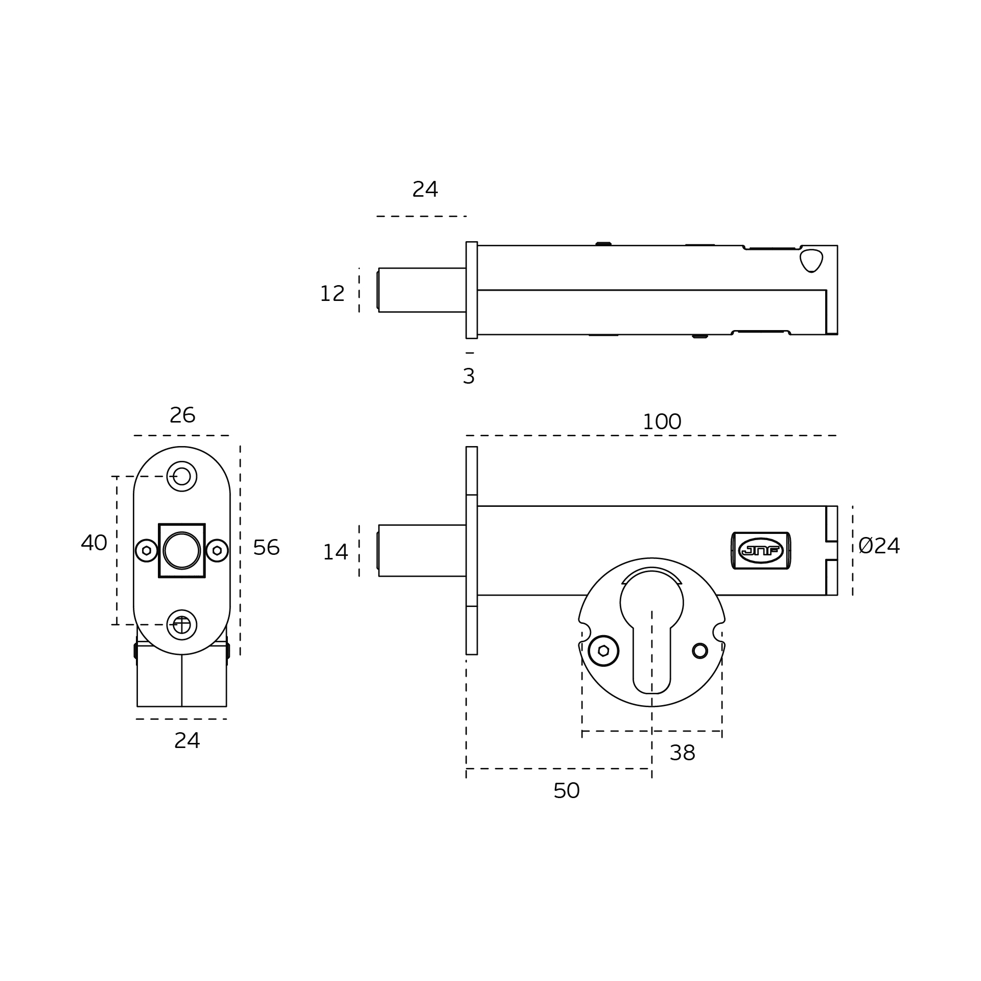 DT_IN.60.570 JNF MAGNETIC TUBULAR EURO DEAD BOLT – STAINLESS STEEL - Image 2