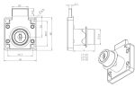 white background with rim lock nozzel drawings