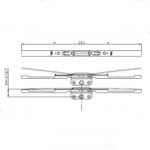 YALE WINDOW GEARBOX 22mm BACK SET WITH 7.7 CAMS 340mm LENGTH - Image 2