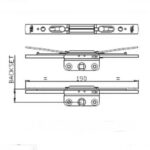 YALE WINDOW GEARBOX 22MM BACK SETS NO CAMS 190MM LENGTH - Image 4