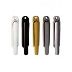 white background with door handles in white, black, hold, grey and silver